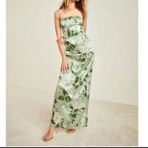 *💖Sale* Reformation Frankie Silk Dress - Tea Garden